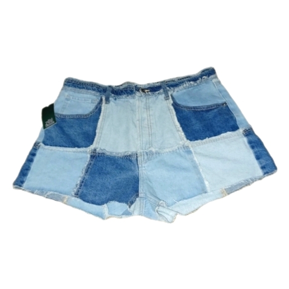 Wild Fable Blue Jean Colorblock Shorts (NWT) - Picture 3 of 5